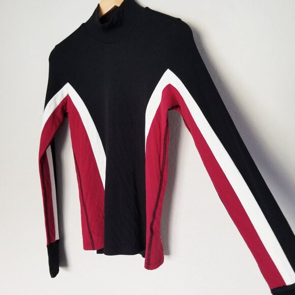 Alp N Rock Black Long Sleeve Halle Mock Neck Top XS Ski Canada Organic Cotton - Picture 14 of 16